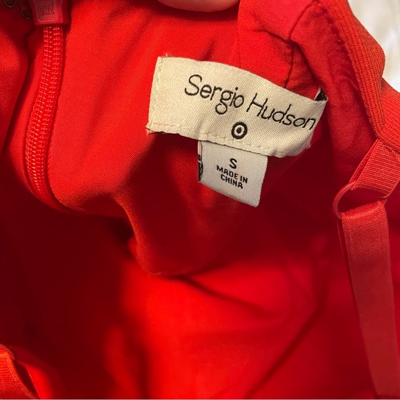 NEW Sergio Hudson Bustier Midi Dress Red small - Picture 5 of 6